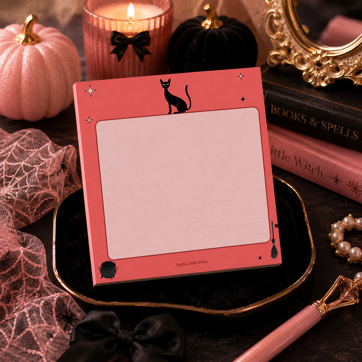Black Cat Halloween Sticky Note