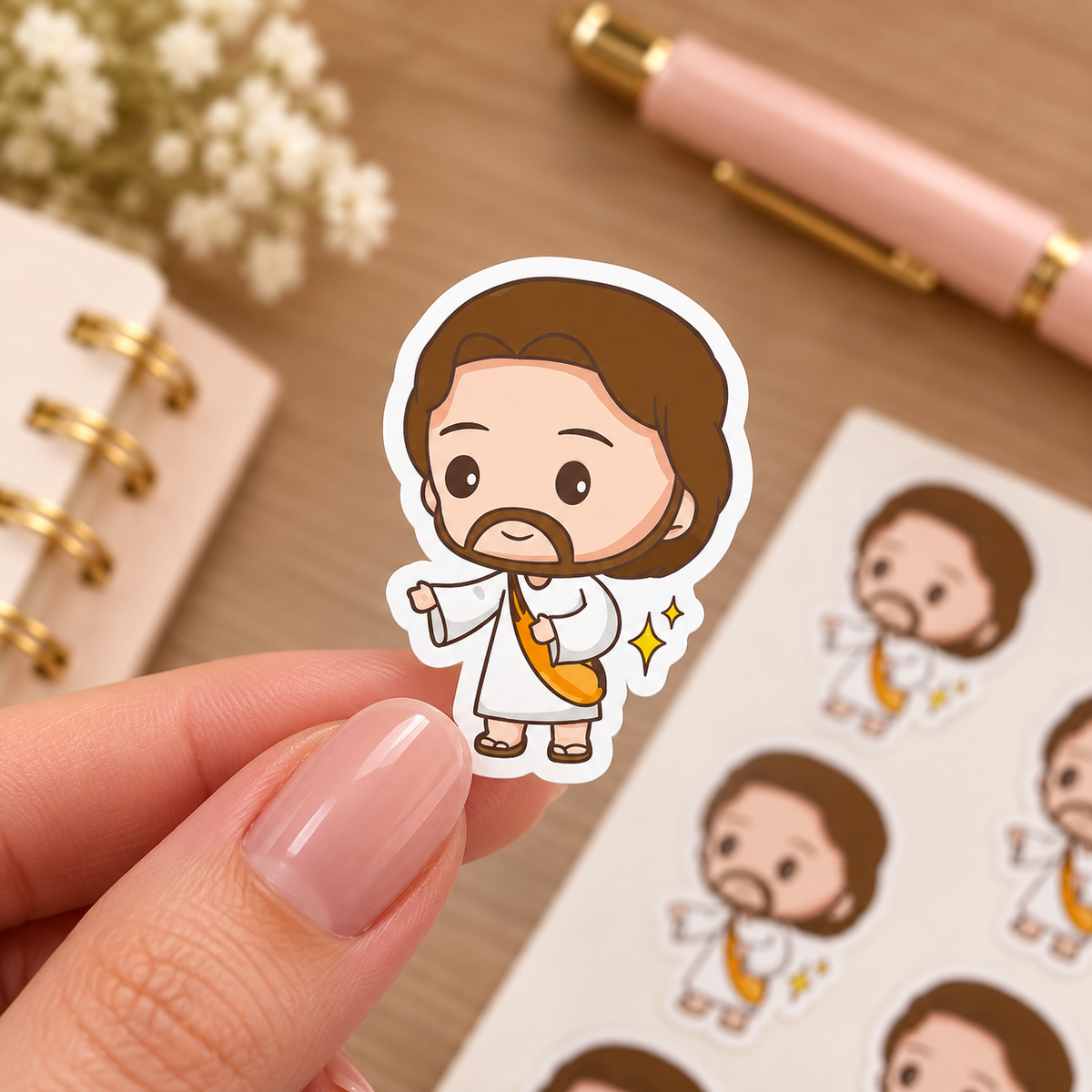 Little Jesus Stars Sticker