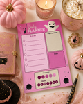 Pink Halloween Ghost Daily Planner Notepad