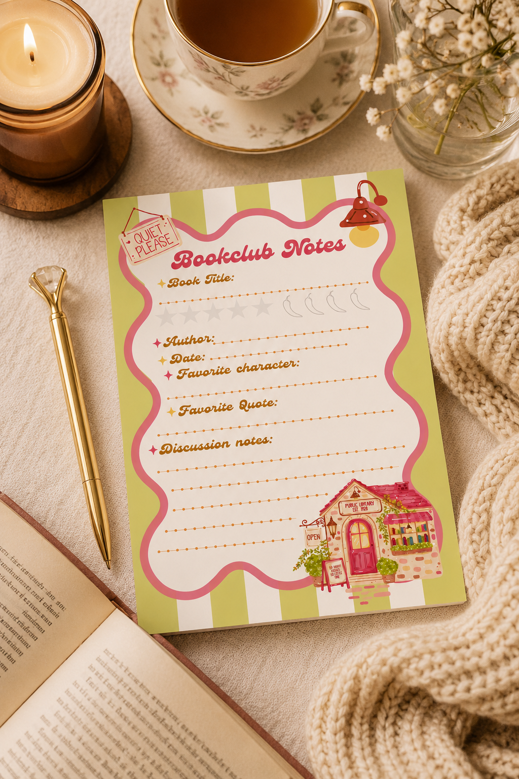 Book Club Note Pad