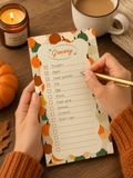 Fall Grocery List Notepad